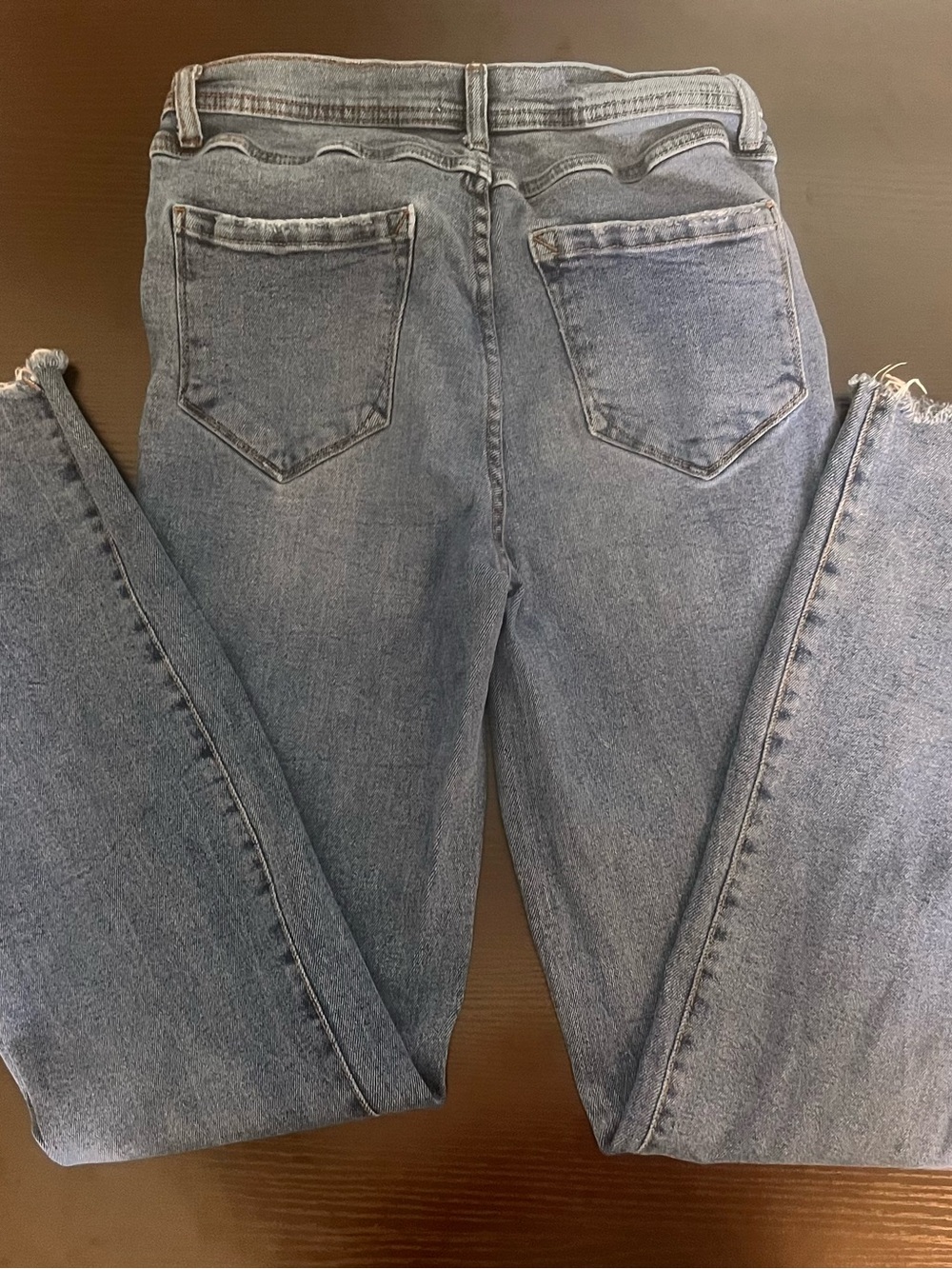 Kensie Women's Stretchy Distressed Jeans in Light Blue Wash 🐝 - Picture 2 of 7